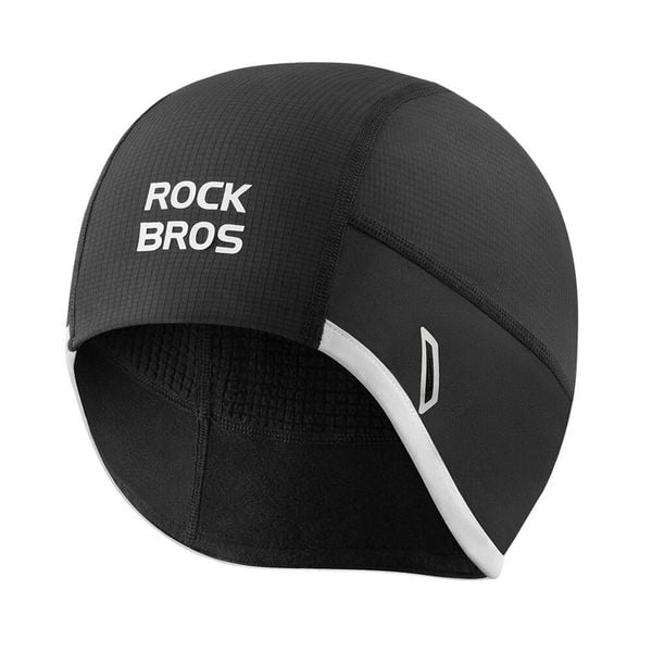 ROCKBROS Czapka Rowerowa Polarowa z Uszami. Czarne czapki męskie ROCKBROS, na zimę, bez wzorów, z materiału. Za 66.72 zł.