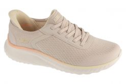 Buty sportowe Sneakersy damskie, Slip-Ins Bobs Squad Chaos. Brązowe buty sportowe na co dzień damskie Skechers, bez wzorów, z materiału, trekkingowe. Za 319.99 zł.