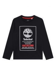 Timberland Bluzka T25T75 D Granatowy Regular Fit. Niebieskie t-shirty chłopięce Timberland, bez wzorów, z bawełny, bez ramiączek. Za 199.99 zł.