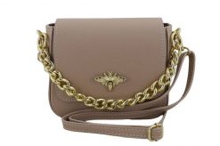 Listonoszka skórzana BARBERINI'S pudrowa 949-18. Czerwone shopper bag damskie Barberinis, bez wzorów, ze skóry, małe, bez dodatków. Za 191.99 zł.