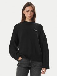 HUGO Sweter Shenny_B 50569622 Czarny Relaxed Fit. Czarne swetry klasyczne damskie Hugo, xl, z bawełny, bez kołnierzyka. Za 549.99 zł.