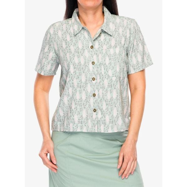 Koszula turystyczna damska Royal Robbins Camino Pucker S/S. Zielone koszule damskie ROYAL ROBBINS, s, bez wzorów, casualowe, bez kołnierzyka, bez ramiączek. Za 230.99 zł.