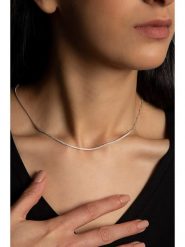 Heliophilia Srebrny naszyjnik z cyrkoniami - dł. 43 cm rozmiar: onesize. Szare naszyjniki damskie Heliophilia, srebrne. Za 156.95 zł.