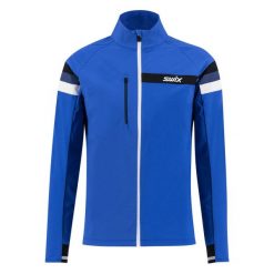 Kurtka narciarska Swix Focus. Niebieskie kurtki narciarskie i snowboardowe damskie Swix, m, bez wzorów, z materiału, bez kaptura, na fitness i siłownię. Za 479.95 zł.