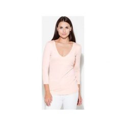 Bluzka K080 Róż. Czerwone bluzki damskie Katrus, xl, bez wzorów, bez kołnierzyka, bez ramiączek. Za 79.00 zł.