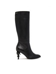 KARL LAGERFELD Kozaki KL39175 Czarny. Czarne kozaki damskie Karl Lagerfeld, ze skóry, bez obcasa, na słupku. Za 1,209.00 zł.