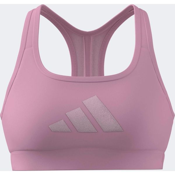 Stanik sportowy ADIDAS. Czerwone biustonosze sportowe damskie Adidas, bez wzorów, z materiału. Za 129.99 zł.