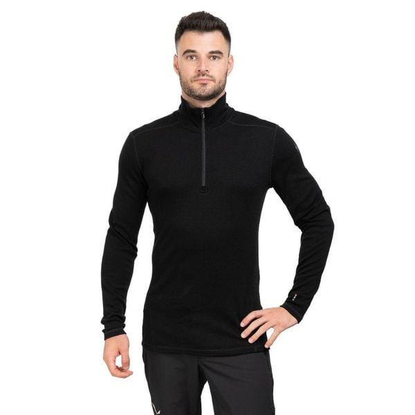 Koszulka termoaktywna męska Classic Thermal Merino BL 1/4 Zip. Czarne bielizna termoaktywna męska Smartwool, m, bez wzorów, z wełny. Za 589.99 zł.
