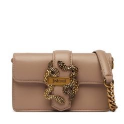 Torebka Just Cavalli. Brązowe torebki wieczorowe Just Cavalli, bez wzorów, wizytowe, bez kołnierzyka, bez ramiączek. Za 689.99 zł.