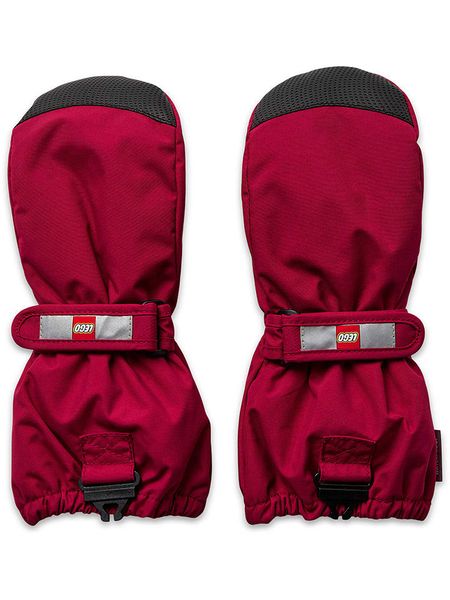 LEGO Rękawiczki "Atlin 706" w kolorze czerwonym rozmiar: 122/128. Czerwone rękawiczki dziecięce LEGO, z polaru, bez ramiączek. Za 91.77 zł.