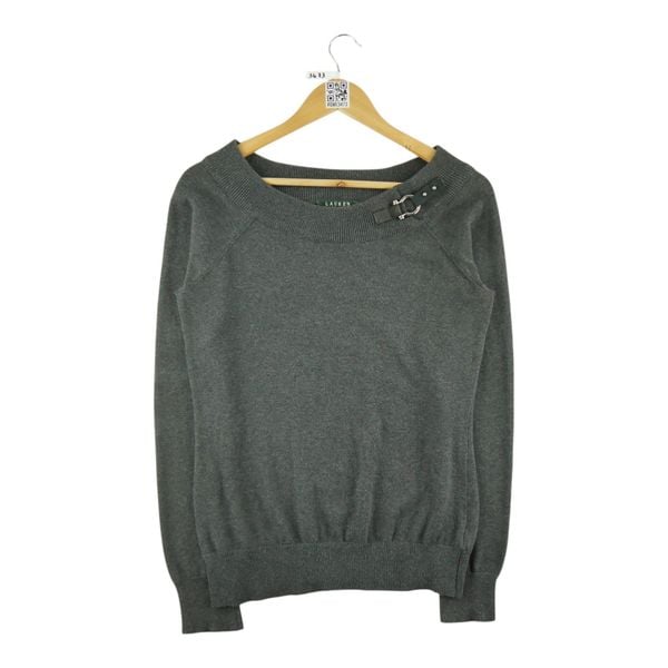 Second life - Damski szary sweter - Jak nowy. Szare golfy damskie Ralph Lauren, bez wzorów, bez ramiączek. Za 127.76 zł.