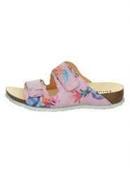 Think! Skórzane klapki "Julia" w kolorze jasnoróżowym rozmiar: 36. Różowe klapki damskie Think!, bez wzorów, bez obcasa, na koturnie. Za 197.63 zł.