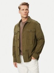 Tommy Hilfiger Kurtka przejściowa Blend MW0MW43471 Zielony ciemny Regular Fit. Zielone kurtki męskie Tommy Hilfiger, m, bez wzorów, z bawełny, bez kaptura. Za 649.99 zł.