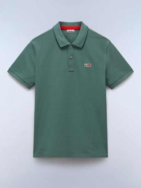 NAPAPIJRY Koszulka polo "Eruggy 3" w kolorze zielonym rozmiar: M. Zielone koszulki polo męskie NAPAPIJRY, m, bez wzorów, z bawełny, bez ramiączek. Za 135.81 zł.