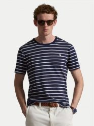 Polo Ralph Lauren T-Shirt 710B16648001 Granatowy Regular Fit. Niebieskie koszulki polo męskie Polo Ralph Lauren, l, bez wzorów, z bawełny, bez ramiączek. Za 519.99 zł.