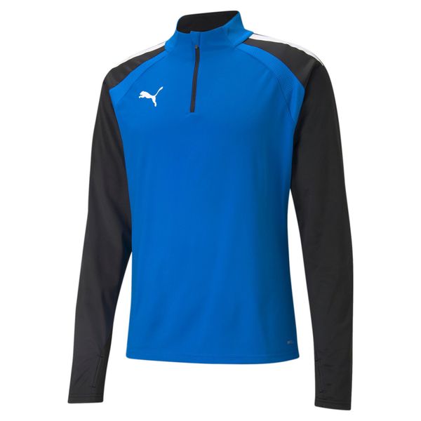 Koszulka piłkarska męska PUMA Teamliga 1/4 Zip Top. Czarne t-shirty sportowe męskie Puma, m, z materiału, bez ramiączek, do piłki nożnej. W wyprzedaży za 89.00 zł.
