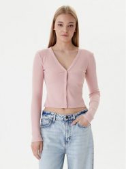 Guess Kardigan V6RP06 K8RT2 Różowy Regular Fit. Czerwone kardigany damskie Guess, s, z aplikacjami, z wiskozy. Za 269.99 zł.