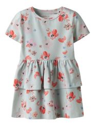 NAME IT Sukienka codzienna Fina 13244206 Niebieski Standard Fit. Niebieskie sukienki dziewczęce Name it, bez wzorów, z bawełny, bez ramiączek. Za 49.99 zł.