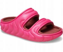 Klapki Dla Dorosłych Crocs Classic Cozzy Overpuff. Czerwone klapki i japonki męskie Crocs, z materiału. Za 202.99 zł.