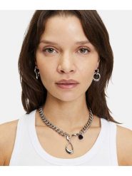 Liebeskind Naszyjnik z zawieszką - dł. 45 cm rozmiar: onesize. Szare naszyjniki damskie Liebeskind, ze stali. Za 226.24 zł.