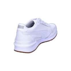 Buty sportowe Puma St Runner V4 L. Białe buty sportowe na co dzień damskie Puma, bez wzorów, ze skóry, trekkingowe. Za 231.99 zł.