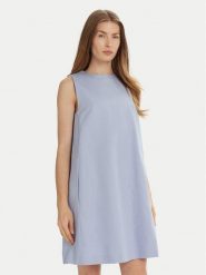 Weekend Max Mara Sukienka codzienna Racer 2515221102 Błękitny Regular Fit. Niebieskie sukienki damskie Weekend Max Mara, na co dzień, bez wzorów, z bawełny, bez kołnierzyka, bez ramiączek, proste. Za 1,279.00 zł.