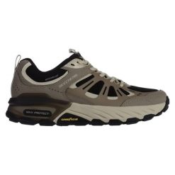 Buty do chodzenia Skechers Max Protect Sherwood Ridge. Brązowe buty trekkingowe męskie Skechers, z materiału, bez zapięcia, trekkingowe. Za 444.00 zł.