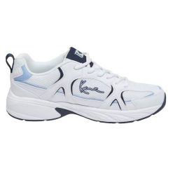 Buty Karl Kani Prime Runner 10510021 Białe. Białe buty sportowe na co dzień męskie z materiału, bez zapięcia. Za 724.25 zł.