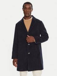 Tommy Hilfiger Płaszcz wełniany MW0MW36611 Granatowy Regular Fit. Niebieskie płaszcze męskie Tommy Hilfiger, l, bez wzorów, z wełny. Za 1,799.00 zł.