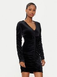 Guess Sukienka koktajlowa W5RK30 KCM62 Czarny Bodycon Fit. Czarne sukienki damskie Guess, l, z aplikacjami, z syntetyku, wizytowe, bez kołnierzyka, bez ramiączek, bodycon. Za 377.00 zł.