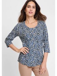 Olsen Koszulka w kolorze granatowo-białym rozmiar: 38. Białe bluzki damskie Olsen, bez wzorów, z bawełny, bez kołnierzyka. Za 52.99 zł.
