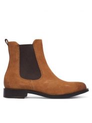 ECCO Sztyblety Sartorelle 25 26650315034 Brązowy. Brązowe botki damskie ECCO, bez obcasa, na płaskiej podeszwie, bez zapięcia. Za 799.99 zł.