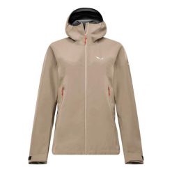 Damska kurtka z kapturem Salewa Puez GTX 3 Layers. Brązowe kurtki damskie Salewa, l, bez wzorów, z gore-texu, z kapturem. Za 993.37 zł.