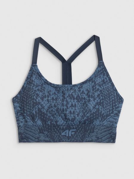 4F Biustonosz treningowy z niskim wsparciem - turkusowy XL/XXL. Niebieskie biustonosze sportowe damskie 4f, bez wzorów, z dzianiny. Za 119.99 zł.