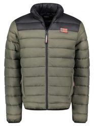 Geographical Norway Kurtka pikowana "Amigoglerc Basic" w kolorze oliwkowo-czarnym rozmiar: XXL. Brązowe kurtki męskie Geographical Norway, xxl, bez wzorów, bez kaptura. Za 140.53 zł.