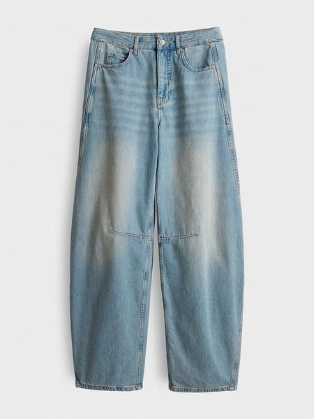 OPUS Dżinsy "Melly" - Barrel fit - w kolorze błękitnym rozmiar: 44/L30. Niebieskie jeansy damskie Opus, z podwyższonym stanem. Za 304.95 zł.