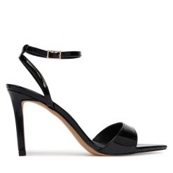 Sandały Aldo. Czarne sandały damskie Aldo, bez wzorów, bez obcasa, na szpilce. Za 359.99 zł.