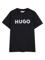 HUGO T-Shirt G01016 D Czarny Regular Fit. Czarne t-shirty chłopięce Hugo, bez wzorów, z bawełny, bez ramiączek. Za 219.99 zł.