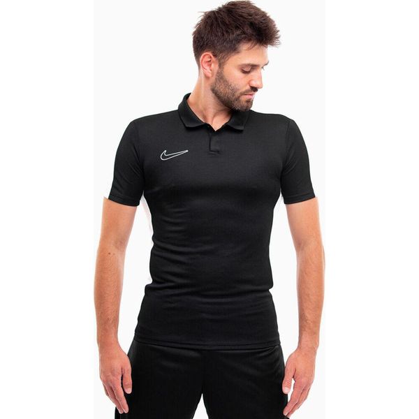 Koszulka sportowa męska Nike DF Academy Polo. Czarne koszulki polo męskie Nike, m, bez wzorów, bez ramiączek. Za 127.53 zł.