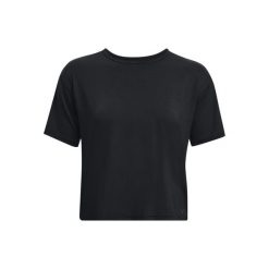 Koszulka treningowa damska Under Armour Motion Ss. Czarne bluzki sportowe damskie Under Armour, m, z materiału, bez kołnierzyka, bez ramiączek. Za 287.00 zł.