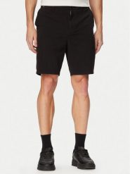 BOSS Szorty materiałowe H-Kane1 50555235 Czarny Modern Fit. Czarne szorty męskie Boss, z bawełny, bez kołnierzyka. Za 449.99 zł.