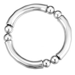 Yokoamii Bransoletka z posrebrzanej stopu metali Bransoletki 1 ct Damski. Szare bransoletki damskie Yokoamii, posrebrzane. Za 109.99 zł.