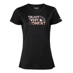 Koszulka Damska Fingal VIII Enjoy Every Moment. Czarne t-shirty damskie Regatta, m, bez wzorów, bez kołnierzyka. Za 35.99 zł.