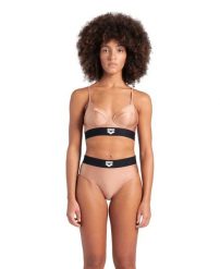 Strój kąpielowy damski dwuczęściowy bikini na basen plażę Arena Logo Tape. Brązowe bikini damskie Arena, bez wzorów. Za 61.98 zł.