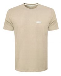 Klasyczny, Prosty T-Shirt - Pako Jeans - Beżowy. Brązowe t-shirty męskie Pako Jeans, l, bez wzorów, z bawełny, bez kołnierzyka. Za 65.00 zł.
