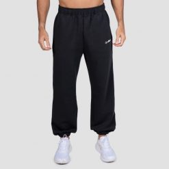 Spodnie męskie fitness oversize Relay. Czarne spodnie sportowe męskie GYMBEAM, z materiału. Za 135.90 zł.