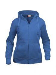 Clique Basic Hoody Full Zip Women - damska bluza z kapturem i zamkiem – royal. Niebieskie bluzy z kapturem damskie CLIQUE, xs, z bawełny. Za 187.49 zł.