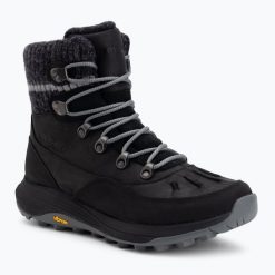 Śniegowce męskie Merrell Siren 4 Thermo Mid Zip WP. Czarne buty zimowe męskie MERRELL, na zimę, bez zapięcia. Za 729.99 zł.