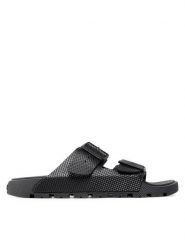 Boss Klapki Surfley 50471904 10242353 01 Czarny. Czarne klapki damskie Boss, bez wzorów, ze skóry, bez obcasa. Za 249.99 zł.