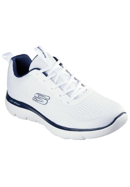 Buty SKECHERS SUMMITS Biały. Białe obuwie do biegania damskie Skechers. Za 175.99 zł.